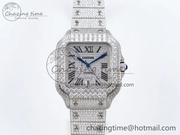 Unisex Santos De 40mm TWF 1:1 Best Edition SS Dial 904L SS Case and Bracelet A 5998