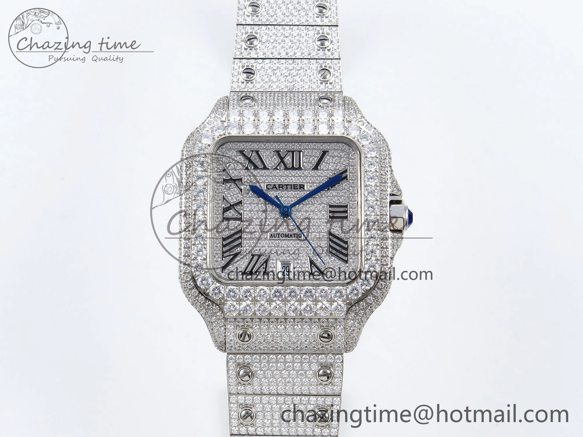 Unisex Santos De 40mm TWF 1:1 Best Edition SS Dial 904L SS Case and Bracelet A 5998