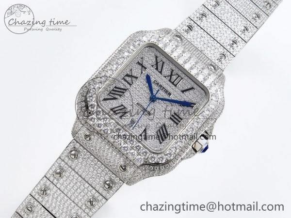 Unisex Santos De 40mm TWF 1:1 Best Edition SS Dial 904L SS Case and Bracelet A 5998