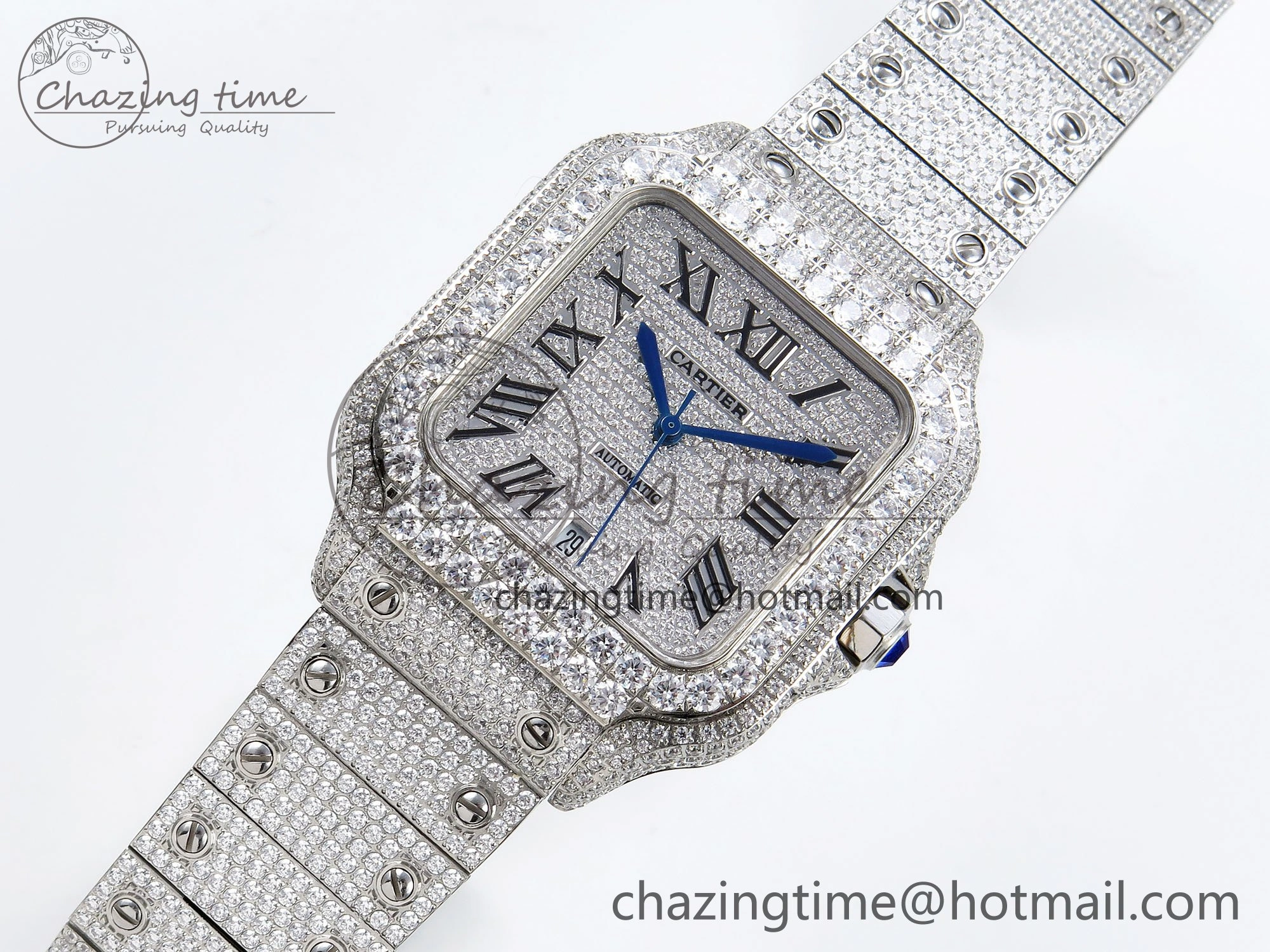 Unisex Santos De 40mm TWF 1:1 Best Edition SS Dial 904L SS Case and Bracelet A 5998