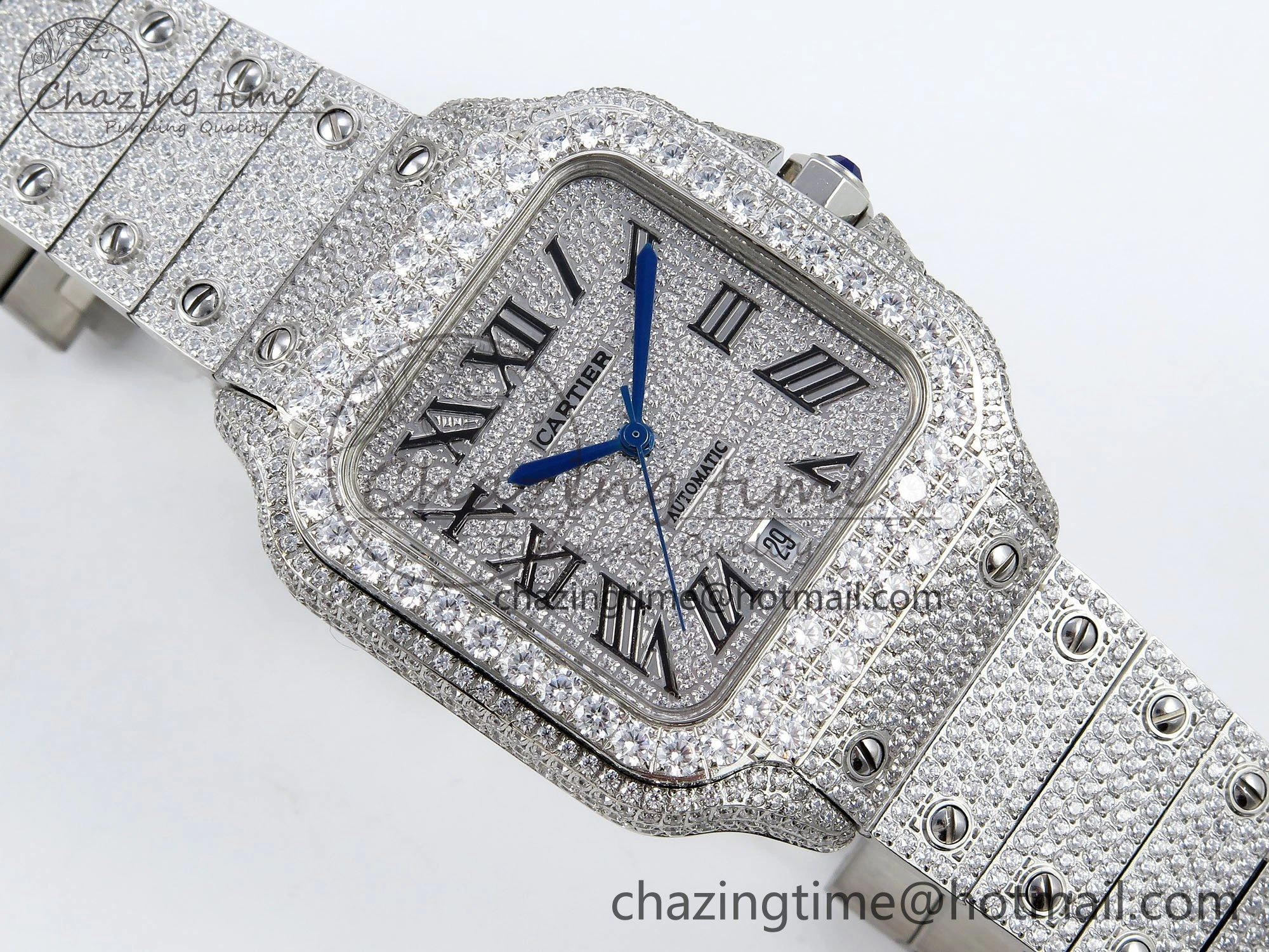 Unisex Santos De 40mm TWF 1:1 Best Edition SS Dial 904L SS Case and Bracelet A 5998