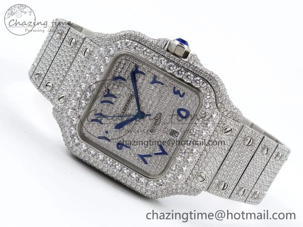 Elegant Santos De 40mm TWF 1:1 Best Edition SS Dial 904L SS Case and Bracelet A 5995