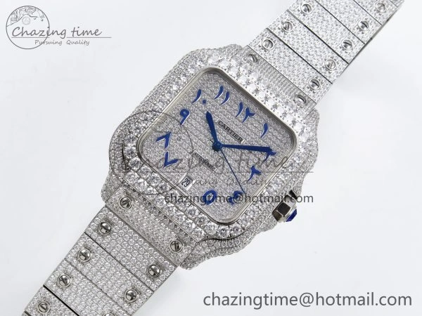 Elegant Santos De 40mm TWF 1:1 Best Edition SS Dial 904L SS Case and Bracelet A 5995