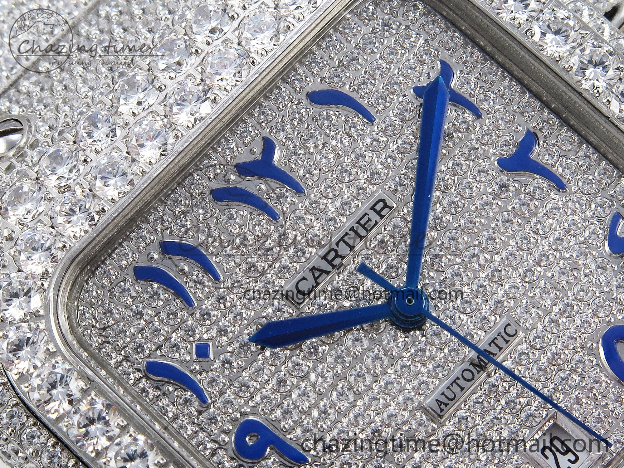 Elegant Santos De 40mm TWF 1:1 Best Edition SS Dial 904L SS Case and Bracelet A 5995