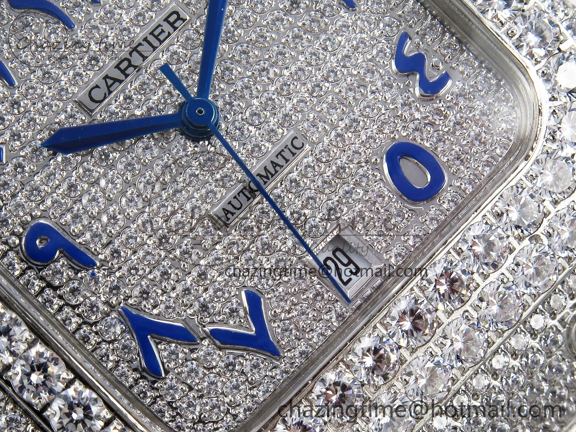Elegant Santos De 40mm TWF 1:1 Best Edition SS Dial 904L SS Case and Bracelet A 5995