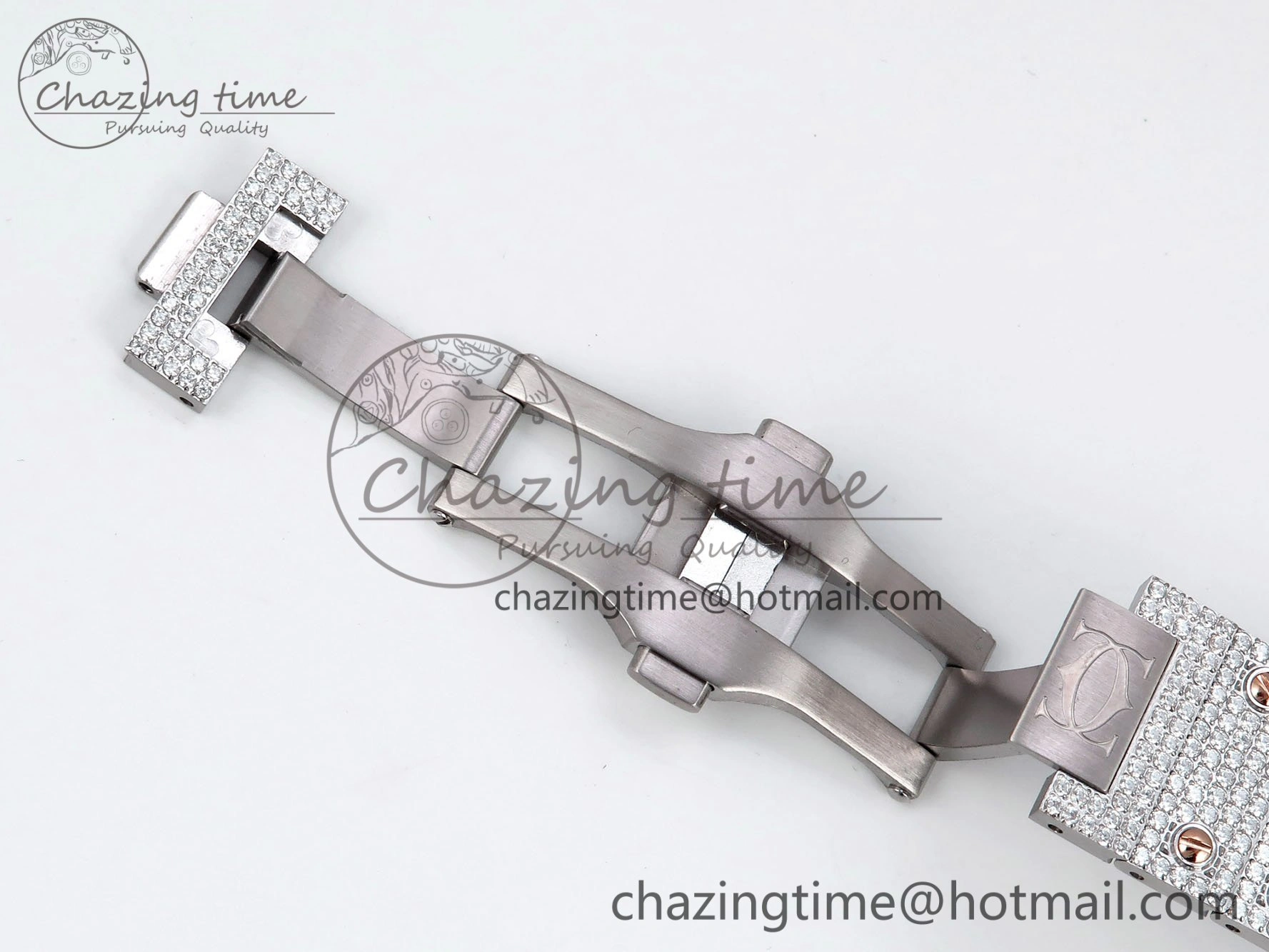 Santos De 40mm TWF 1:1 Best Edition SS Dial 904L SS RG Case and Bracelet A Soft 6011