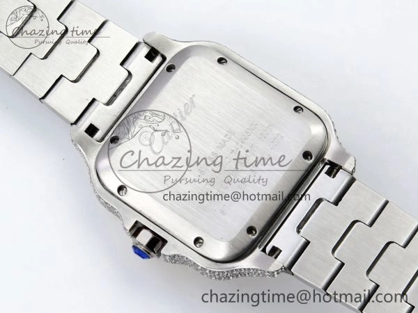 Santos De 40mm TWF 1:1 Best Edition SS Dial 904L SS RG Case and Bracelet A Soft 6011