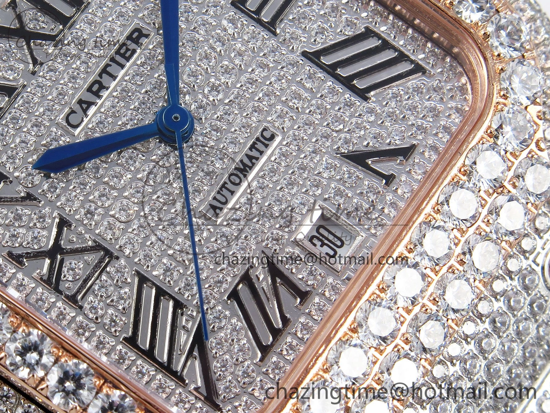Santos De 40mm TWF 1:1 Best Edition SS Dial 904L SS RG Case and Bracelet A Soft 6011