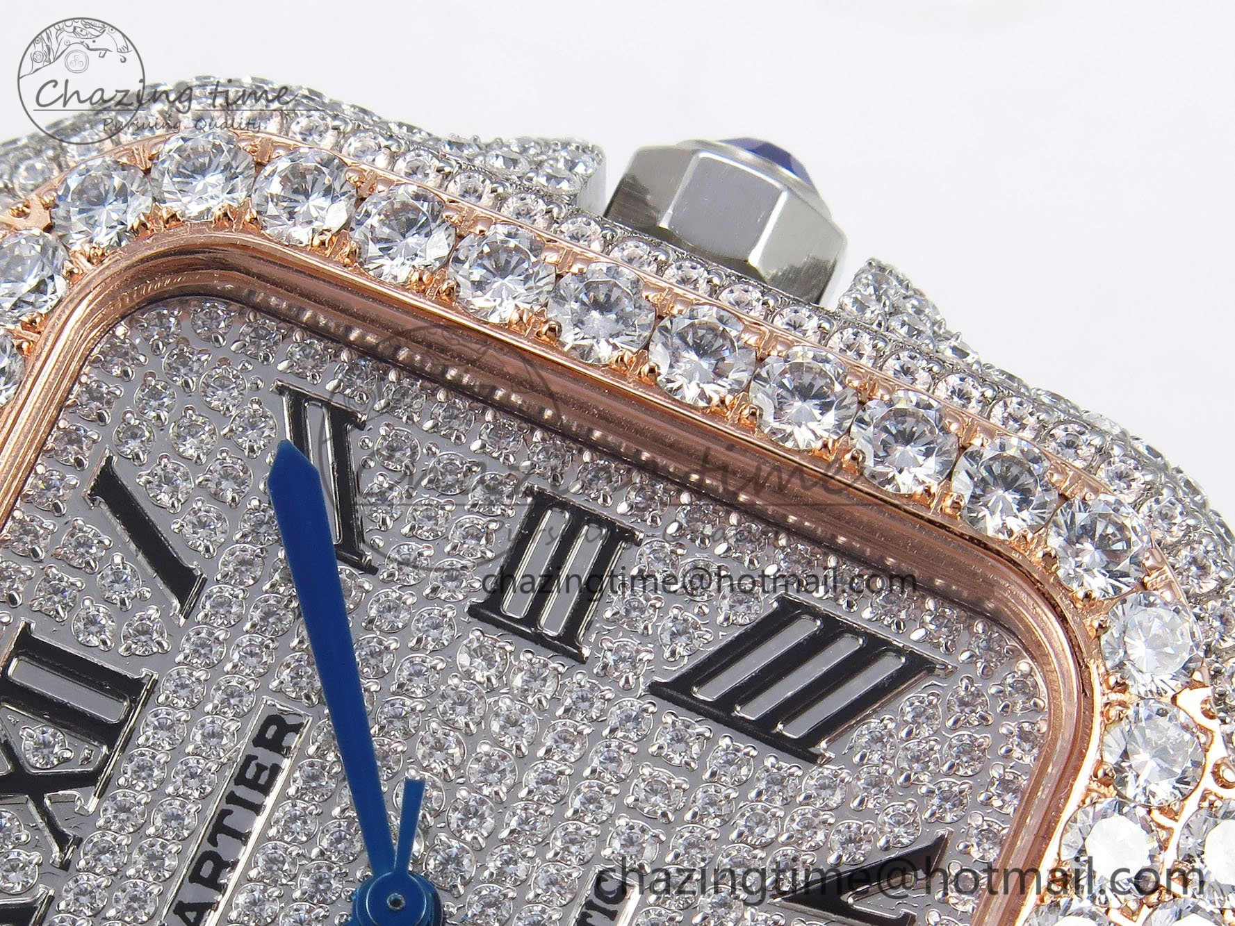 Santos De 40mm TWF 1:1 Best Edition SS Dial 904L SS RG Case and Bracelet A Soft 6011