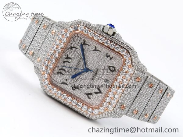 SoftTouch Santos De 40mm TWF 1:1 Best Edition SS Dial 904L SS RG Case and Bracelet A 6005