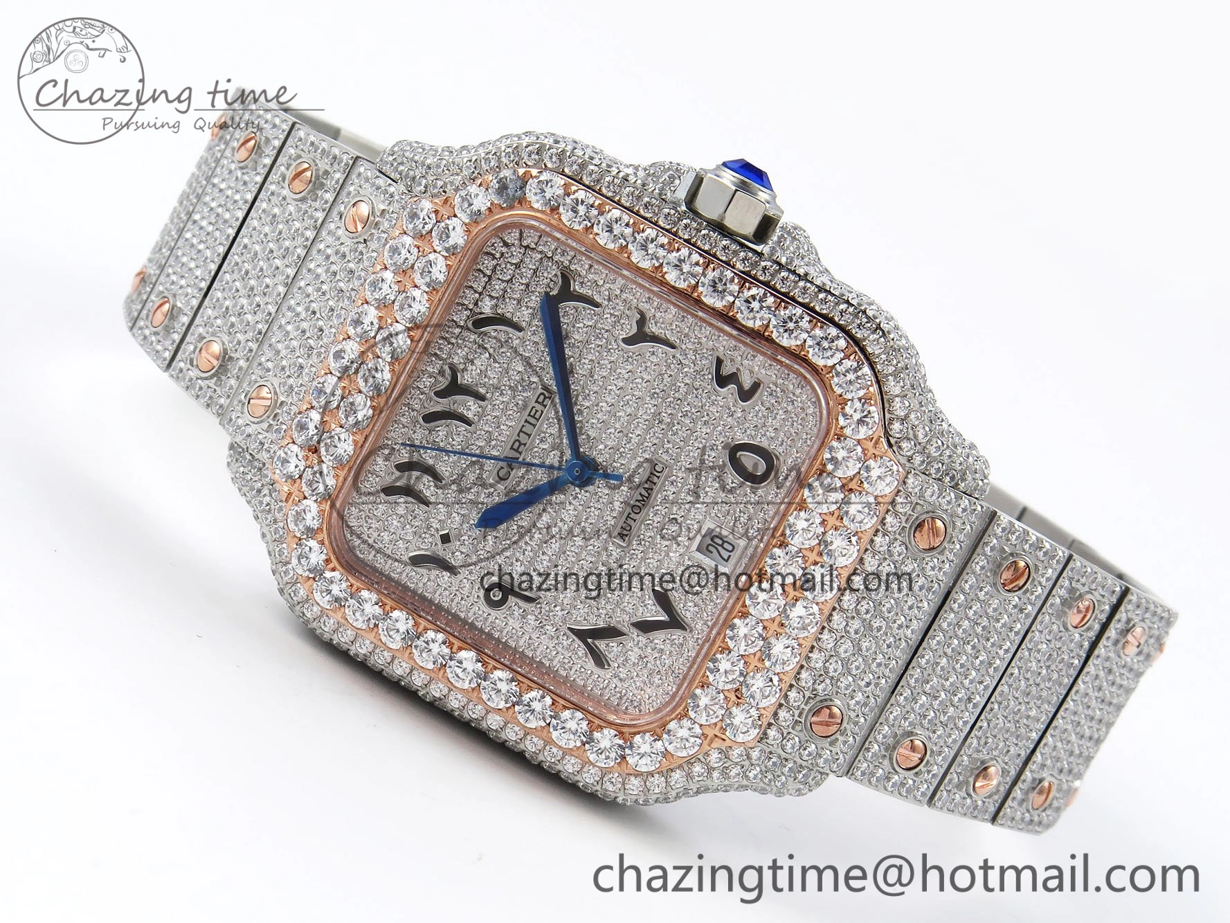 SoftTouch Santos De 40mm TWF 1:1 Best Edition SS Dial 904L SS RG Case and Bracelet A 6005