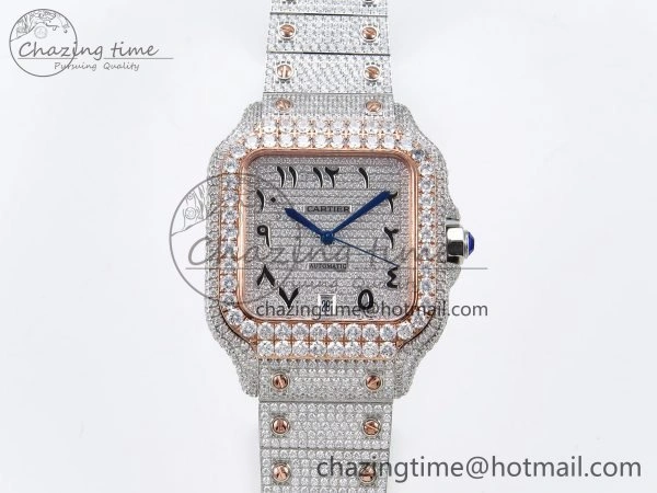 SoftTouch Santos De 40mm TWF 1:1 Best Edition SS Dial 904L SS RG Case and Bracelet A 6005