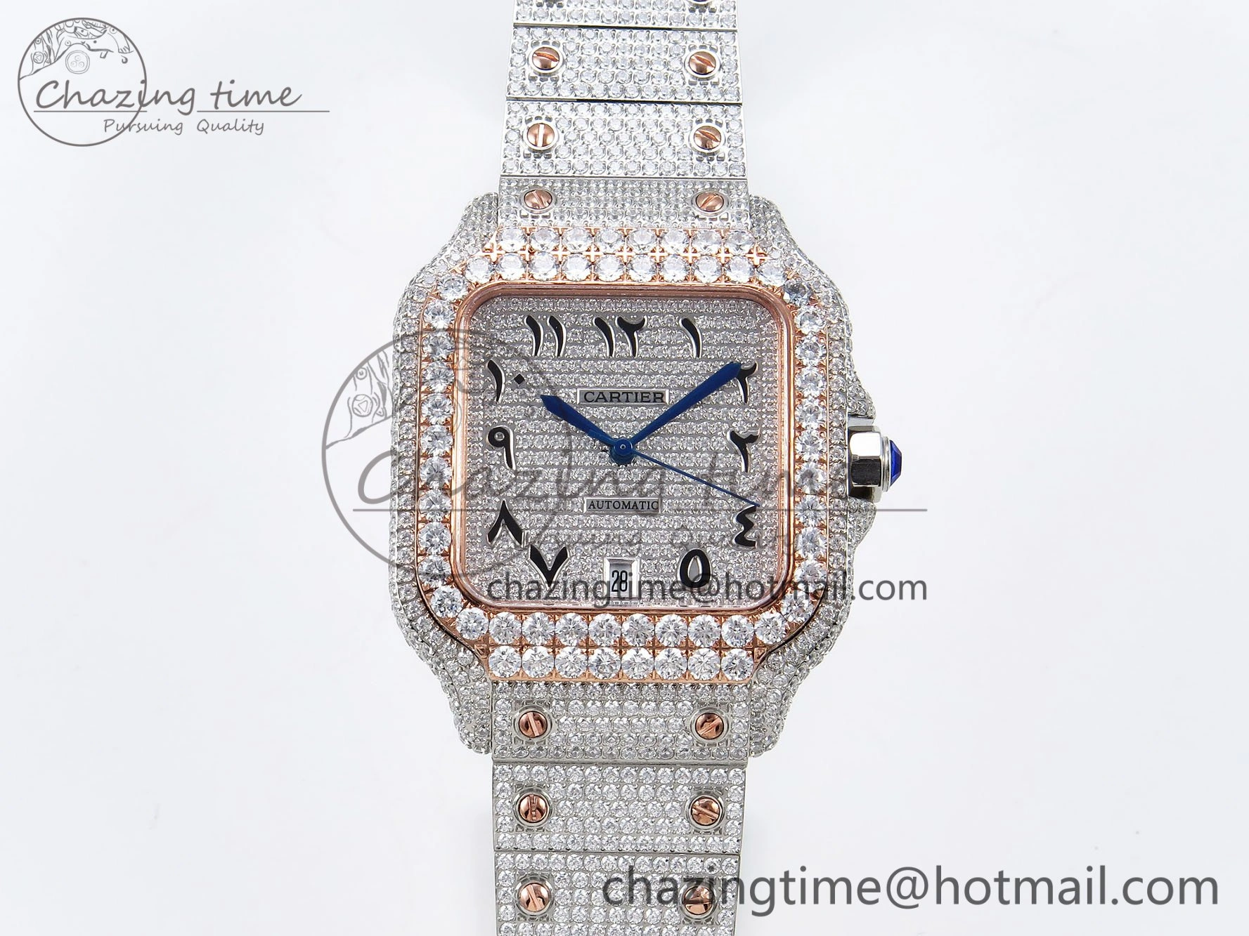 SoftTouch Santos De 40mm TWF 1:1 Best Edition SS Dial 904L SS RG Case and Bracelet A 6005