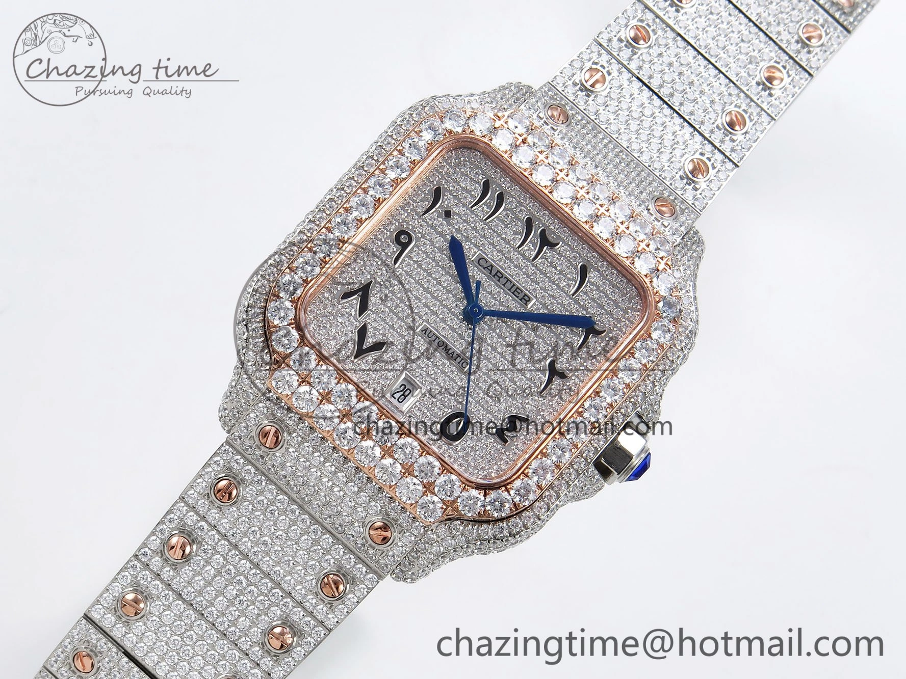 SoftTouch Santos De 40mm TWF 1:1 Best Edition SS Dial 904L SS RG Case and Bracelet A 6005