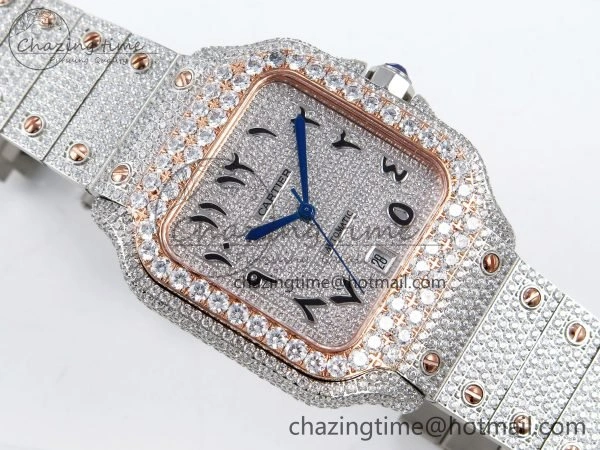SoftTouch Santos De 40mm TWF 1:1 Best Edition SS Dial 904L SS RG Case and Bracelet A 6005