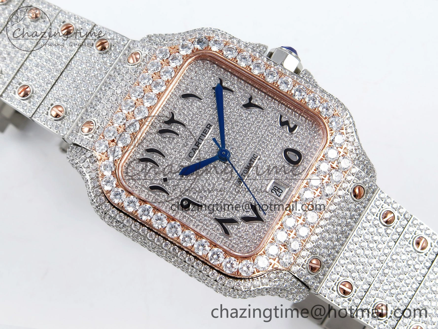 SoftTouch Santos De 40mm TWF 1:1 Best Edition SS Dial 904L SS RG Case and Bracelet A 6005