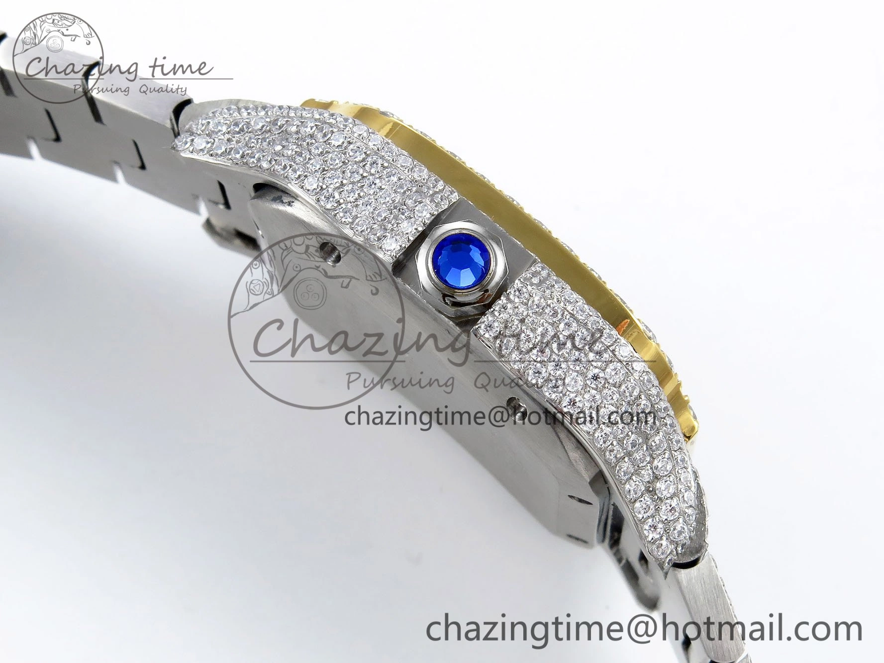 Santos De 40mm TWF 1:1 Best Edition SS Dial 904L SS YG Case and Bracelet A Timeless 6015