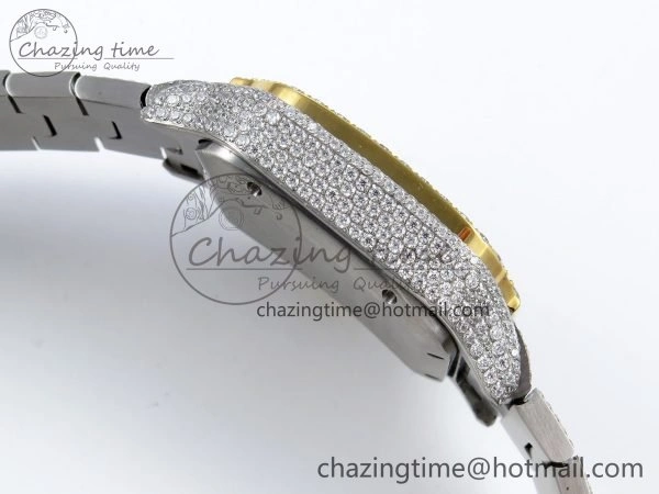 Santos De 40mm TWF 1:1 Best Edition SS Dial 904L SS YG Case and Bracelet A Timeless 6015
