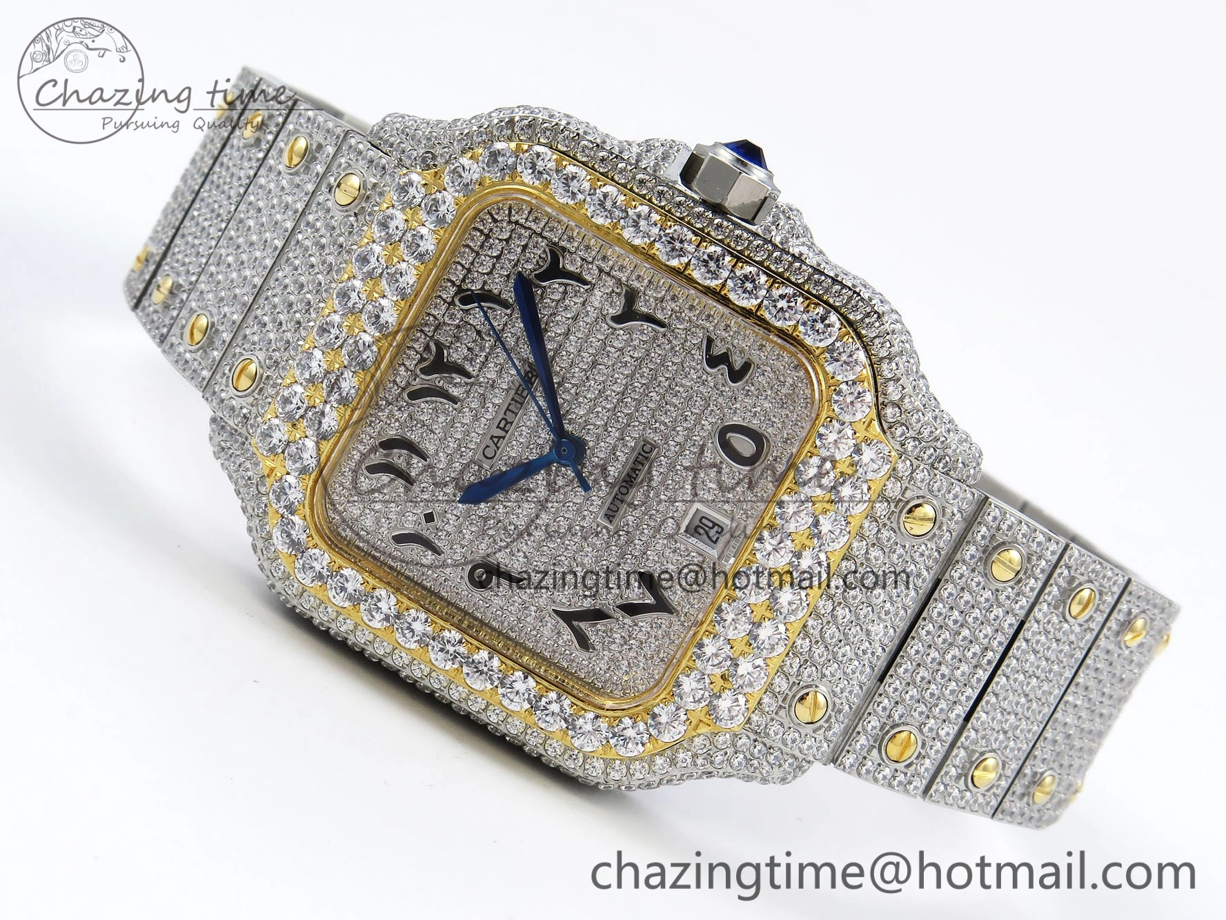 Santos De 40mm TWF 1:1 Best Edition SS Dial 904L SS YG Case and Bracelet A Timeless 6015