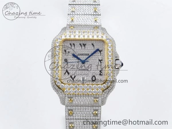Santos De 40mm TWF 1:1 Best Edition SS Dial 904L SS YG Case and Bracelet A Timeless 6015