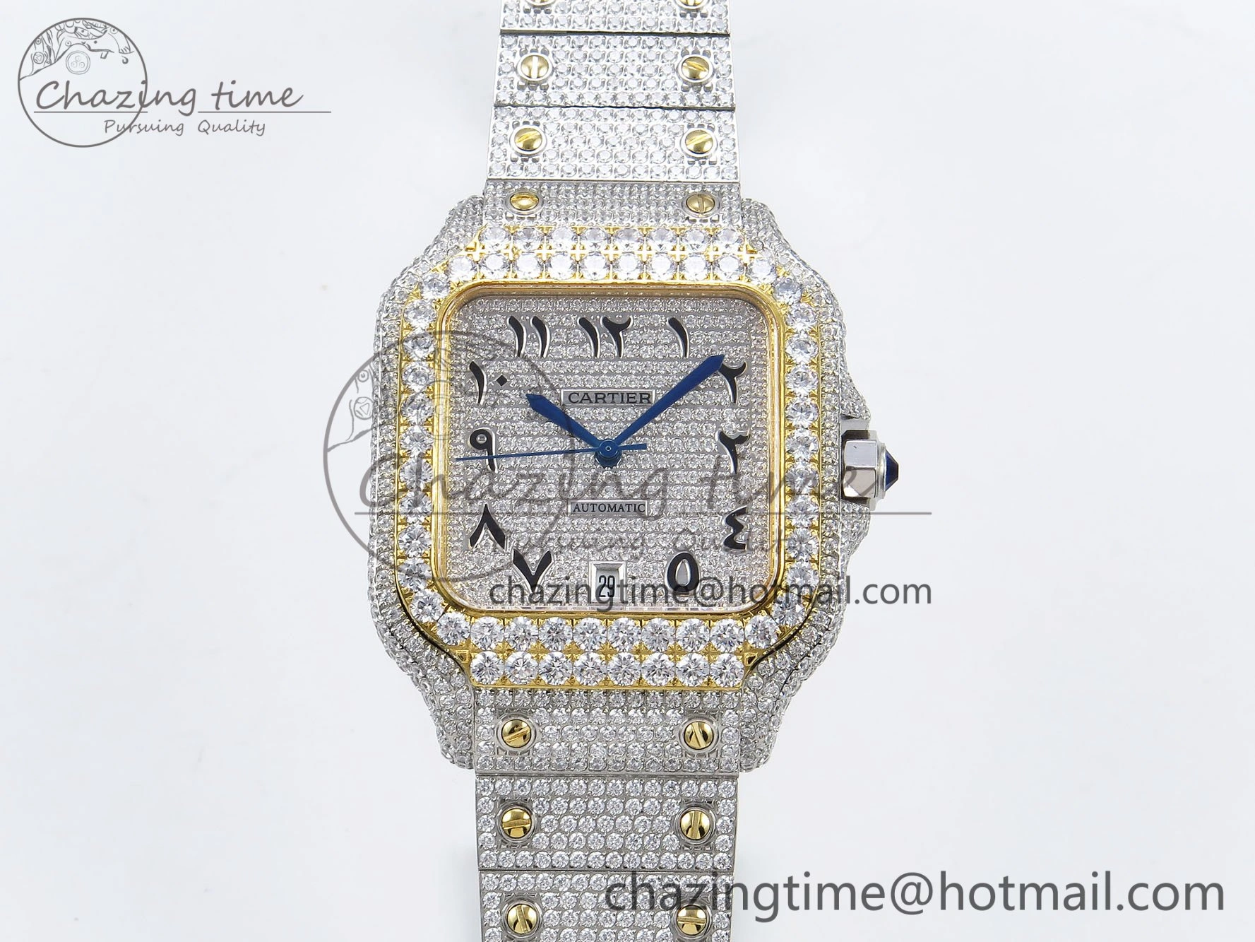 Santos De 40mm TWF 1:1 Best Edition SS Dial 904L SS YG Case and Bracelet A Timeless 6015
