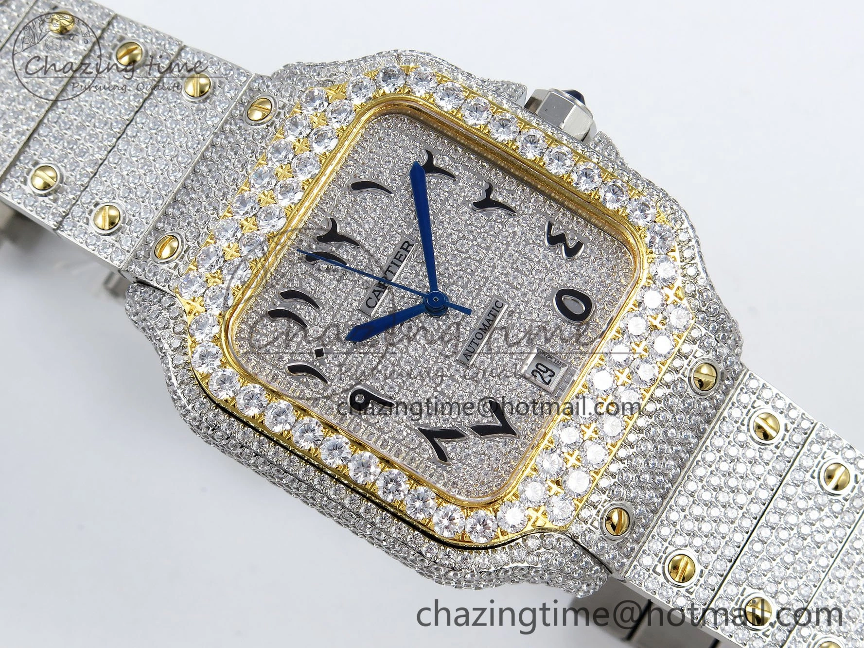 Santos De 40mm TWF 1:1 Best Edition SS Dial 904L SS YG Case and Bracelet A Timeless 6015
