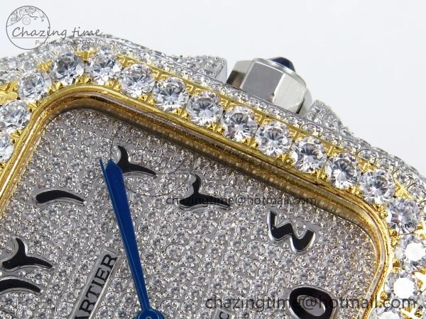Santos De 40mm TWF 1:1 Best Edition SS Dial 904L SS YG Case and Bracelet A Timeless 6015
