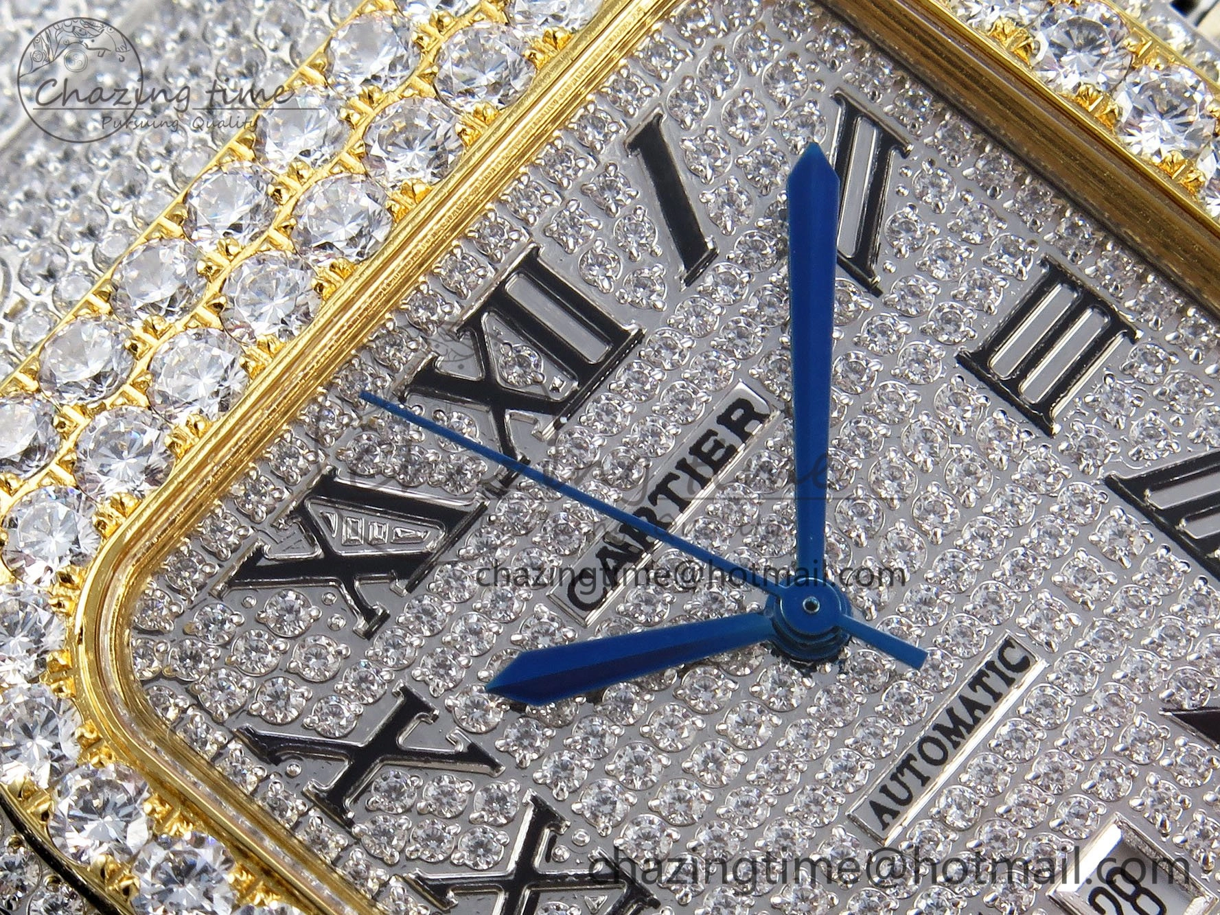 Santos De 40mm TWF 1:1 Best Edition SS Dial 904L SS YG Case and Bracelet A EasyMatch 6013