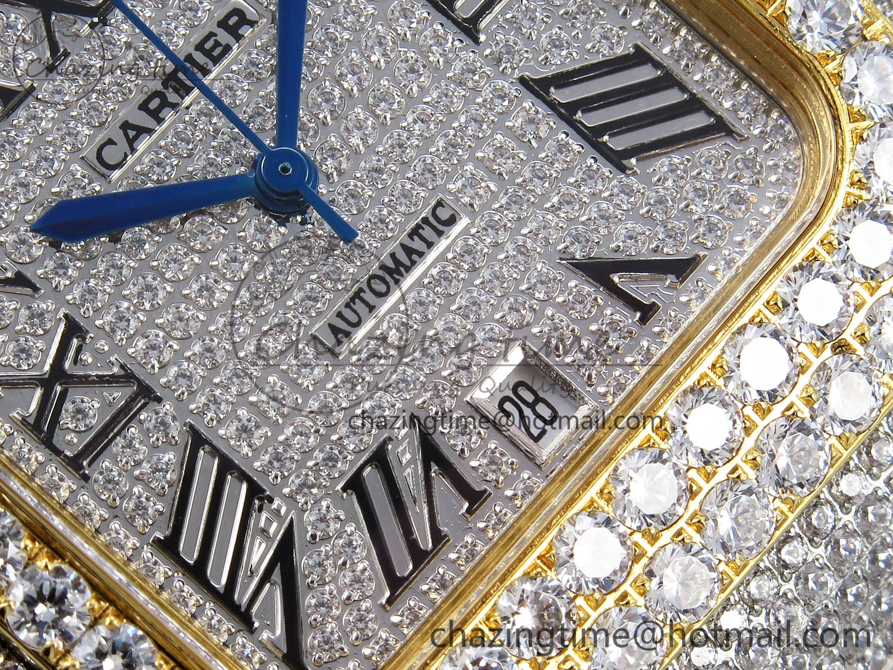 Santos De 40mm TWF 1:1 Best Edition SS Dial 904L SS YG Case and Bracelet A EasyMatch 6013