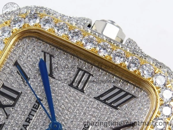 Santos De 40mm TWF 1:1 Best Edition SS Dial 904L SS YG Case and Bracelet A EasyMatch 6013