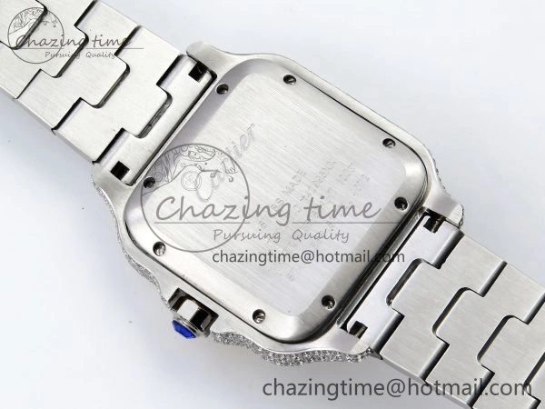 TimelessDesign Santos De 40mm TWF 1:1 Best Edition SS Rainbow Dial 904L SS Case and Bracelet A 5996