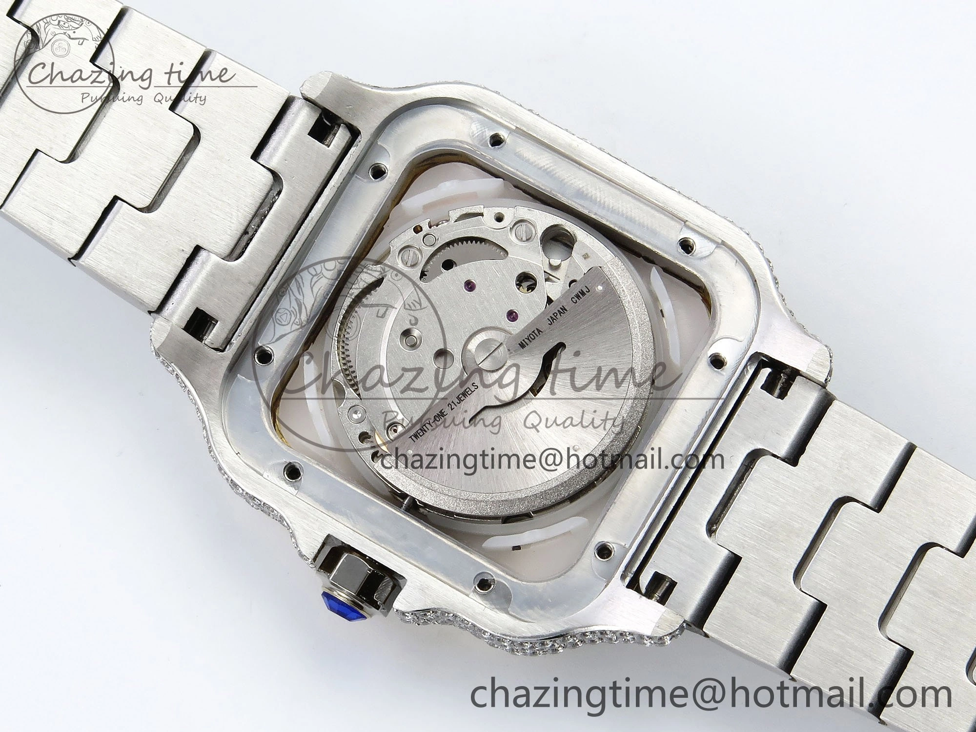 TimelessDesign Santos De 40mm TWF 1:1 Best Edition SS Rainbow Dial 904L SS Case and Bracelet A 5996