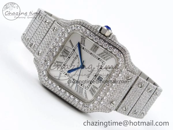 StreetReady Santos De 40mm TWF 1:1 Best Edition White Dial 904L SS Case and Bracelet A 5991