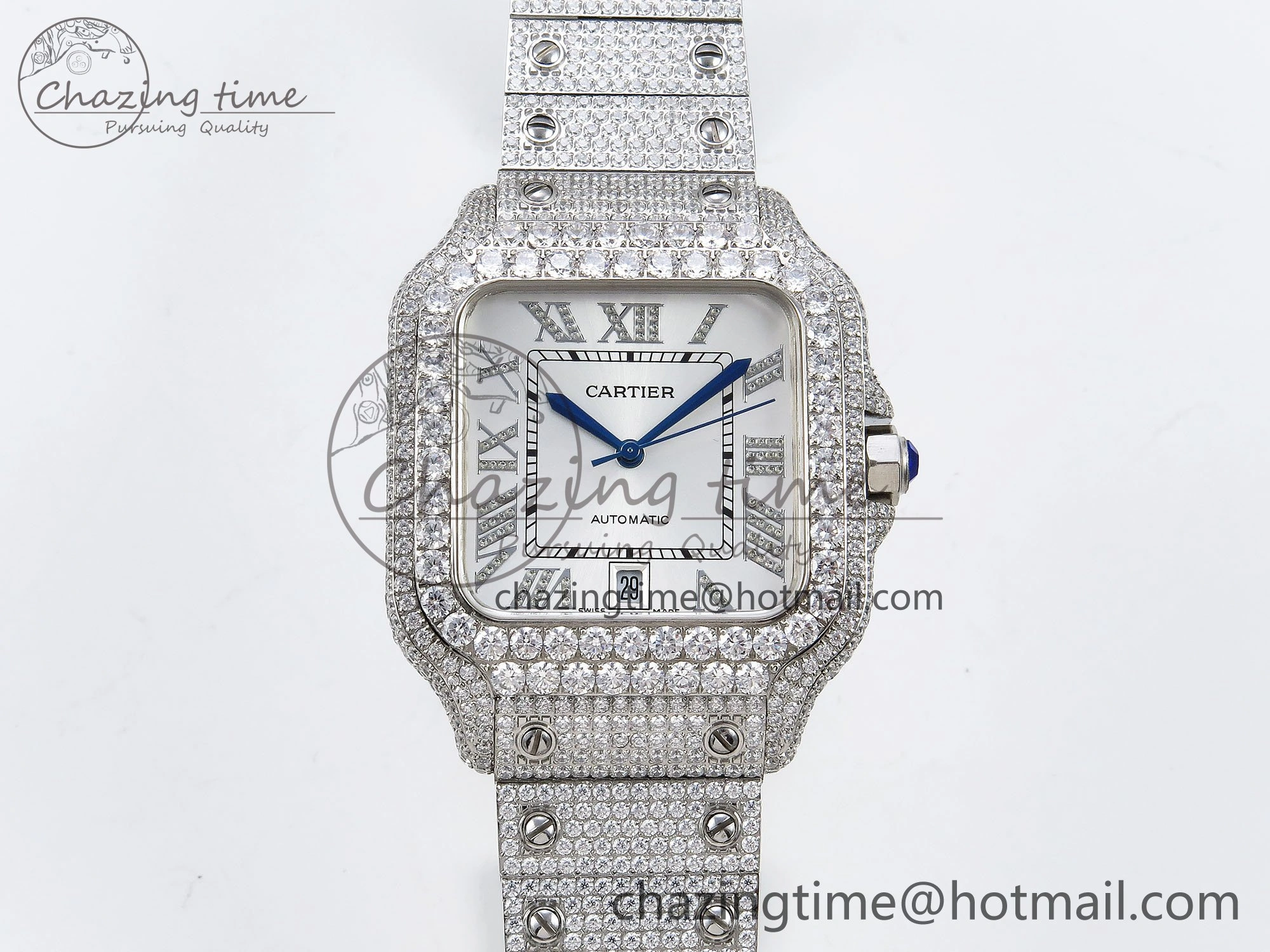 StreetReady Santos De 40mm TWF 1:1 Best Edition White Dial 904L SS Case and Bracelet A 5991