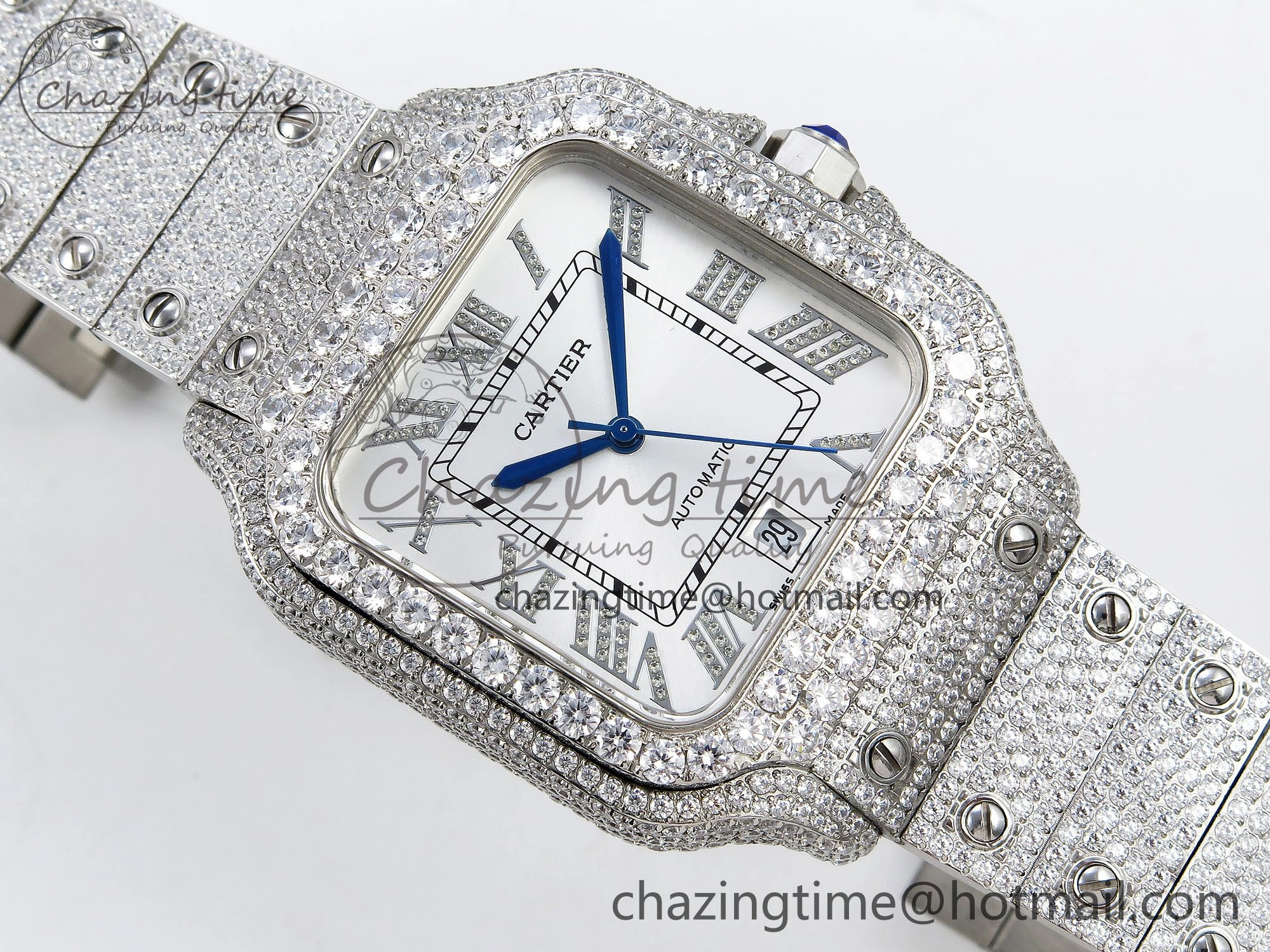 StreetReady Santos De 40mm TWF 1:1 Best Edition White Dial 904L SS Case and Bracelet A 5991