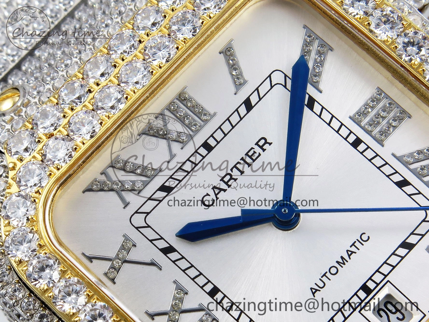Stylish Santos De 40mm TWF 1:1 Best Edition White Dial 904L SS YG Case and Bracelet A 6017