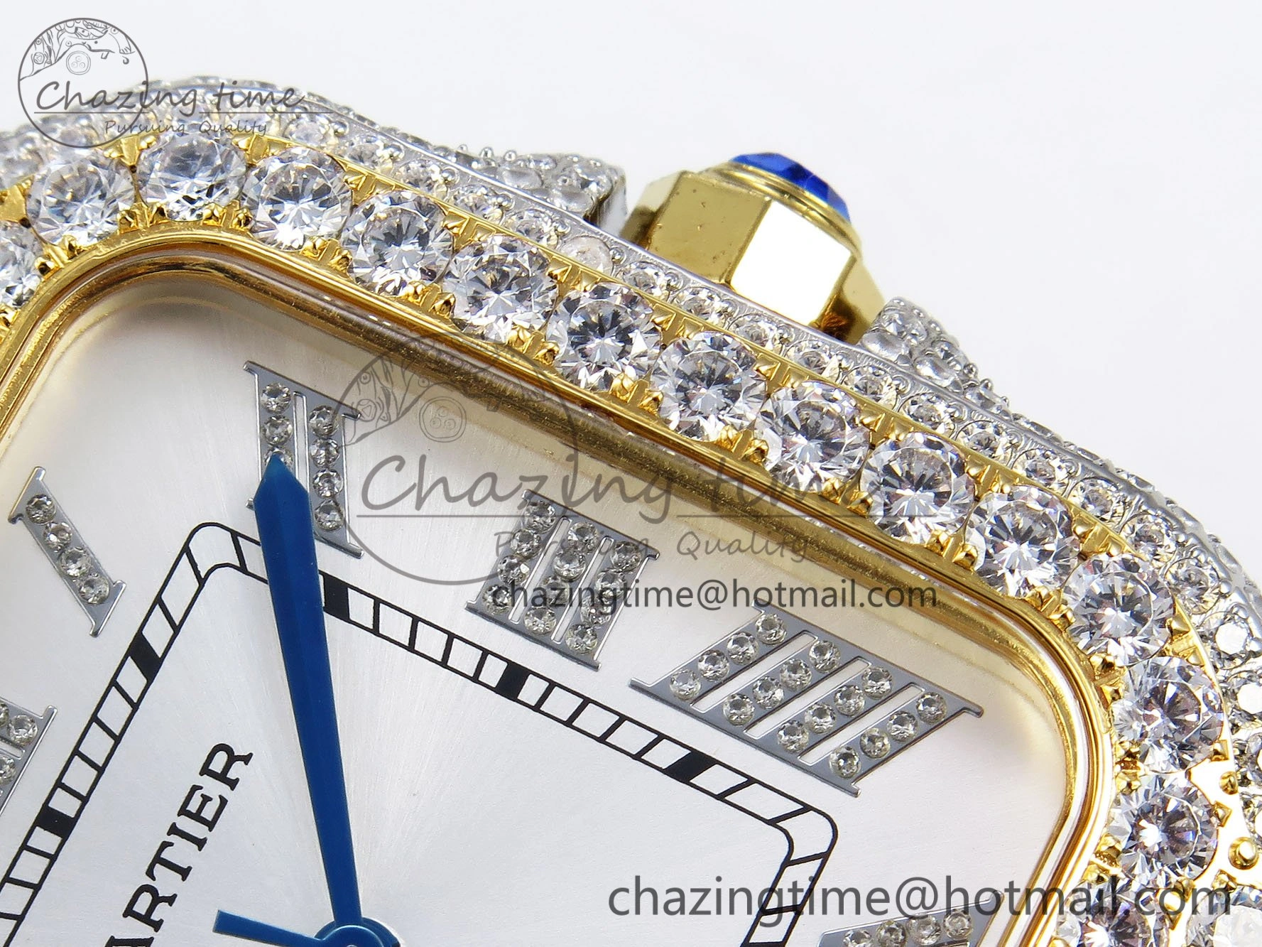 Stylish Santos De 40mm TWF 1:1 Best Edition White Dial 904L SS YG Case and Bracelet A 6017