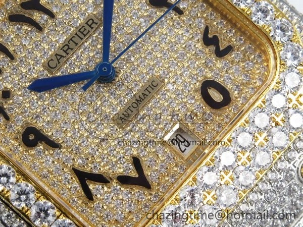 Santos De 40mm TWF 1:1 Best Edition YG Dial 904L SS YG Case and Bracelet A Tailored 6016