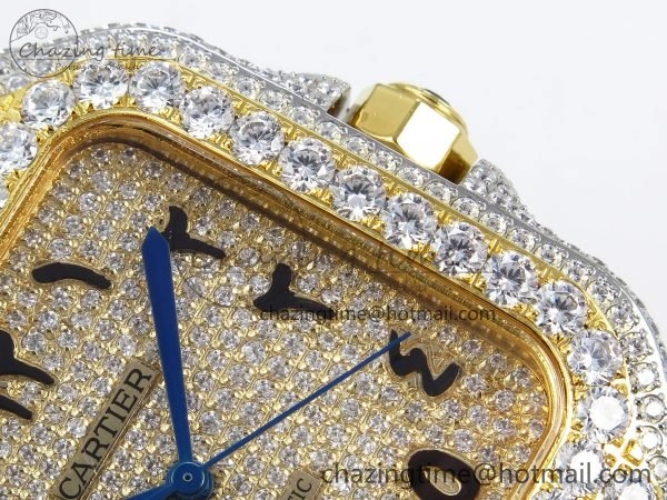 Santos De 40mm TWF 1:1 Best Edition YG Dial 904L SS YG Case and Bracelet A Tailored 6016