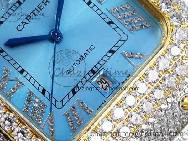 Santos De 40mm TWF 1:1 Best Edition YG Dial 904L SS YG Case and Bracelet A Durable 6014