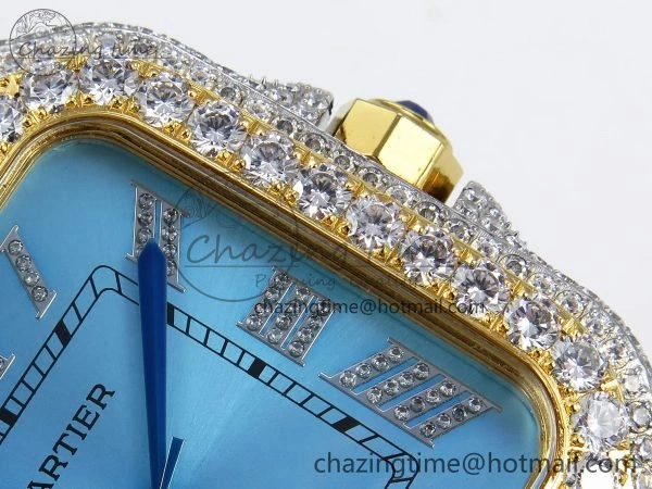 Santos De 40mm TWF 1:1 Best Edition YG Dial 904L SS YG Case and Bracelet A Durable 6014