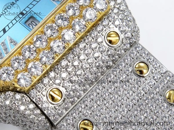 Santos De 40mm TWF 1:1 Best Edition YG Dial 904L SS YG Case and Bracelet A Durable 6014
