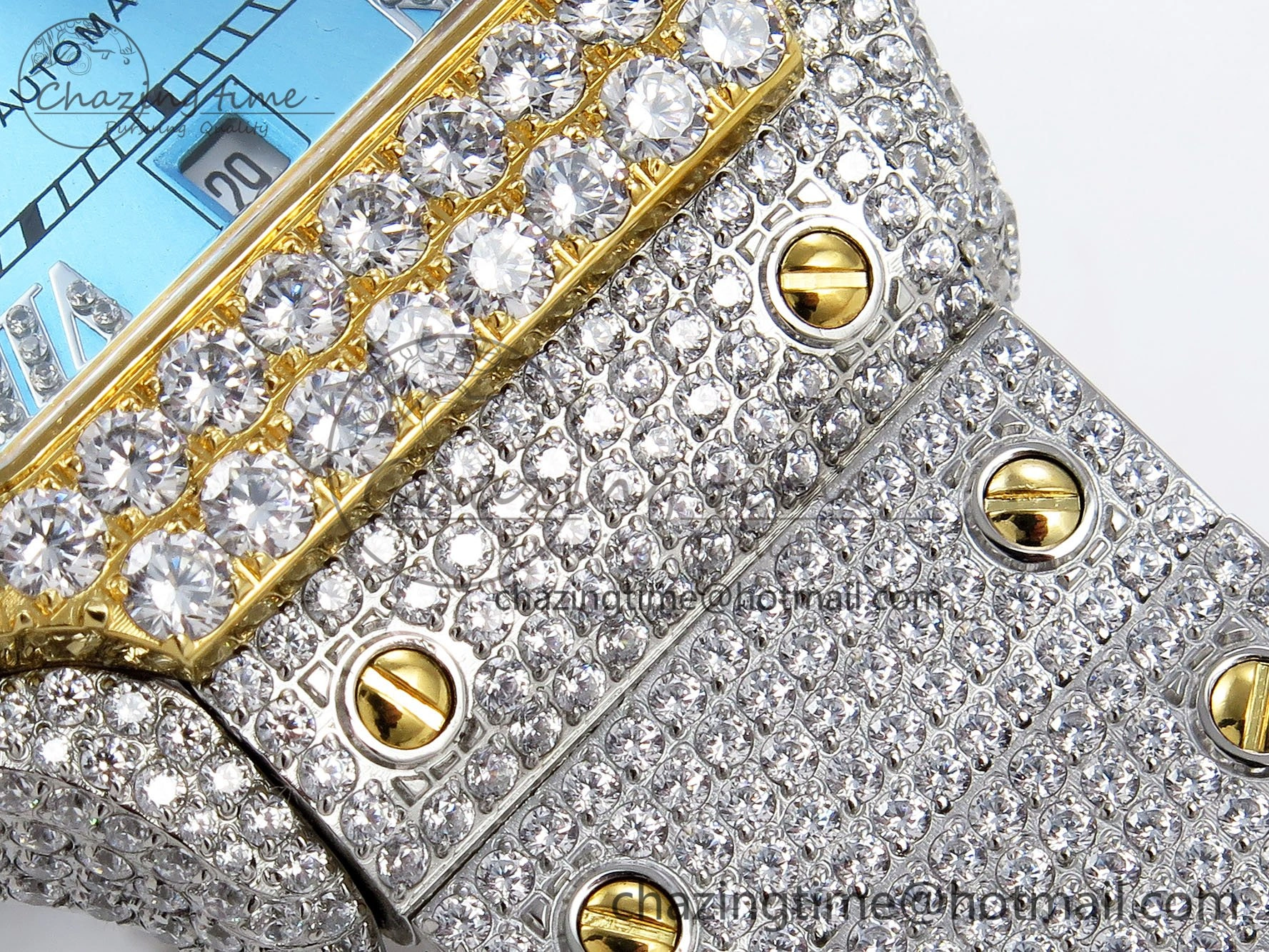 Santos De 40mm TWF 1:1 Best Edition YG Dial 904L SS YG Case and Bracelet A Durable 6014