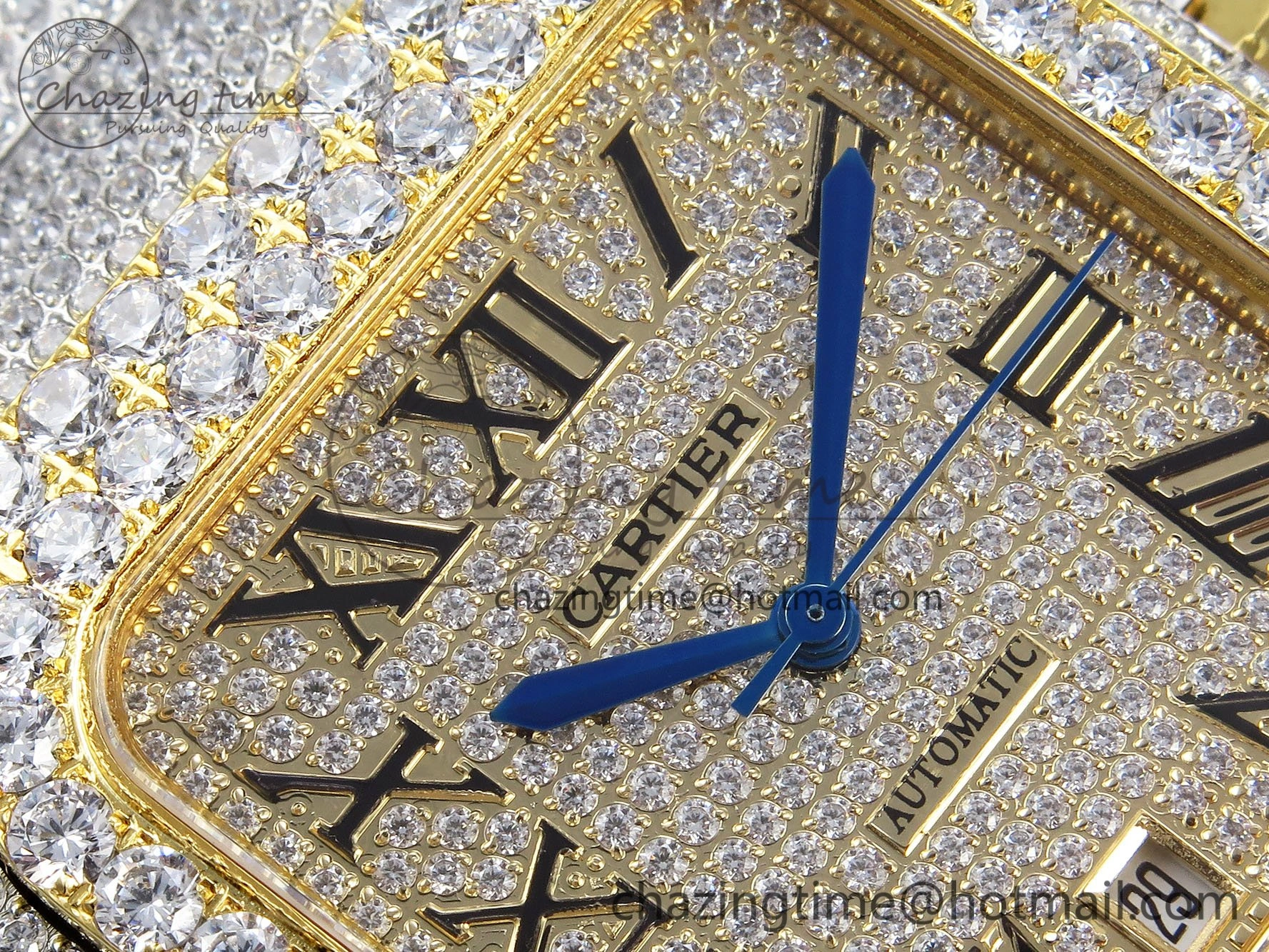Supportive Santos De 40mm TWF 1:1 Best Edition YG Dial 904L SS YG Case and Bracelet A 6020