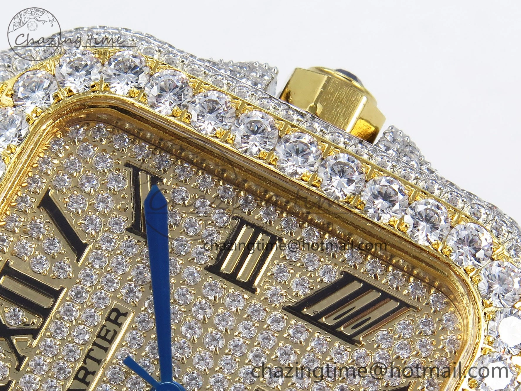 Supportive Santos De 40mm TWF 1:1 Best Edition YG Dial 904L SS YG Case and Bracelet A 6020