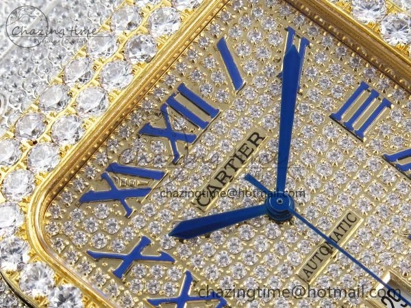 Santos De 40mm TWF 1:1 Best Edition YG Dial 904L SS YG Case and Bracelet A Supportive 6012