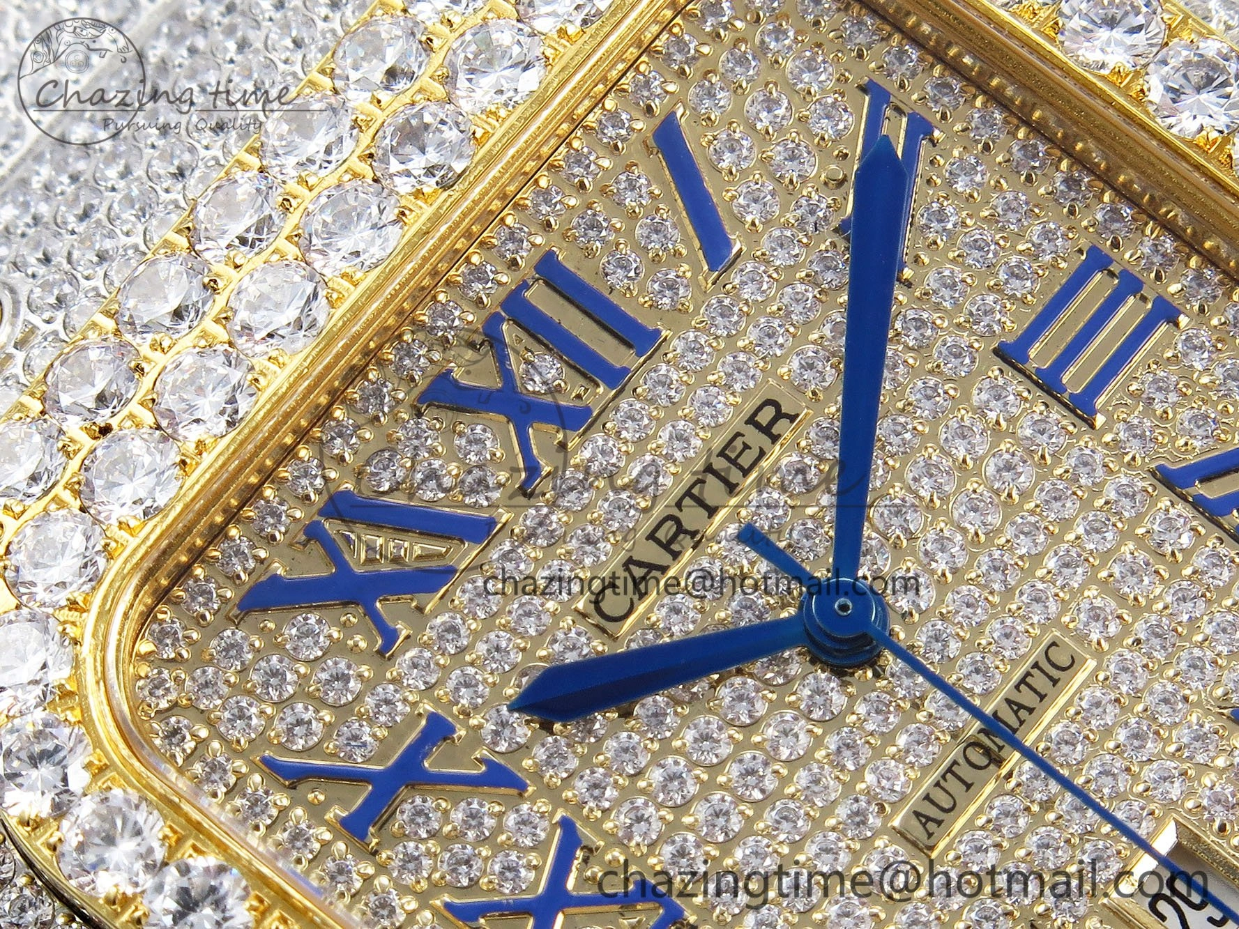 Santos De 40mm TWF 1:1 Best Edition YG Dial 904L SS YG Case and Bracelet A Supportive 6012