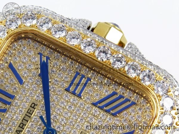 Santos De 40mm TWF 1:1 Best Edition YG Dial 904L SS YG Case and Bracelet A Supportive 6012