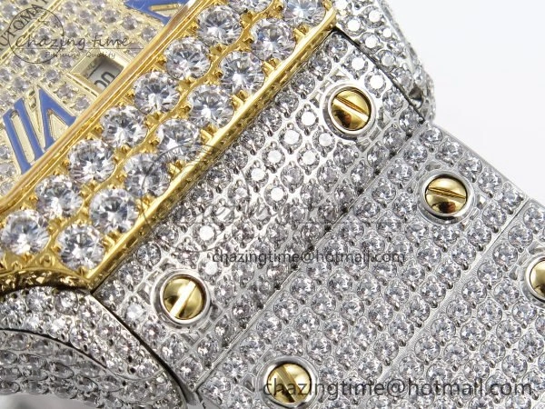 Santos De 40mm TWF 1:1 Best Edition YG Dial 904L SS YG Case and Bracelet A Supportive 6012