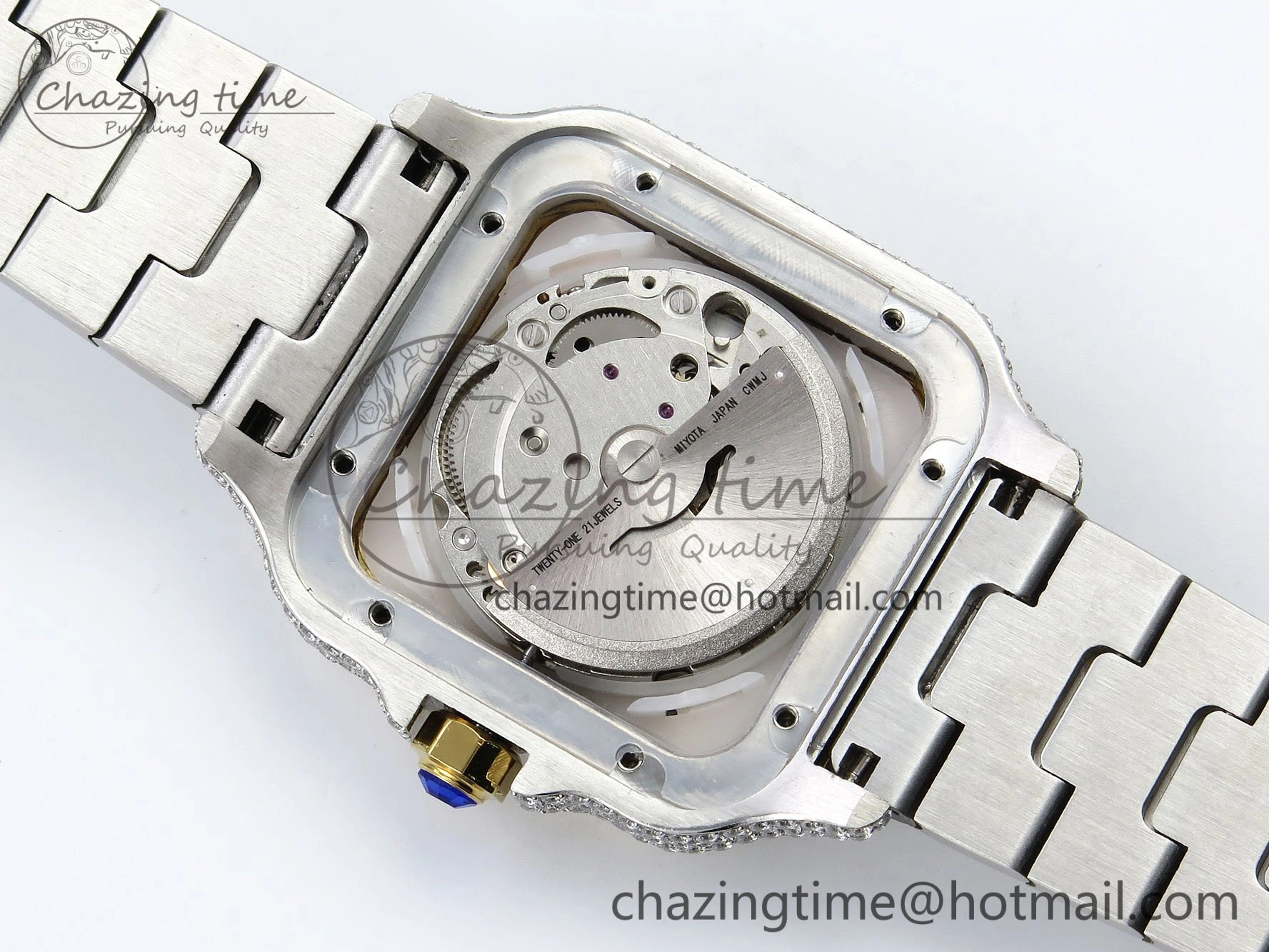 Santos De 40mm TWF 1:1 Best Edition YG Rainbow Dial 904L SS YG Case and Bracelet A Trendy 6009